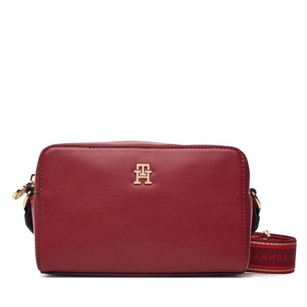 Torebka Tommy Hilfiger. Czerwone listonoszki damskie Tommy Hilfiger, bez wzorów, bez dodatków. Za 388.99 zł.