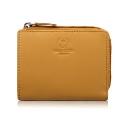 Portfel damski skórzany mały w kolorze musztardowym poziomy z RFID Paolo Peruzzi SL-06-MNG. Portfele damskie Paolo Peruzzi, z materiału. Za 89.00 zł.