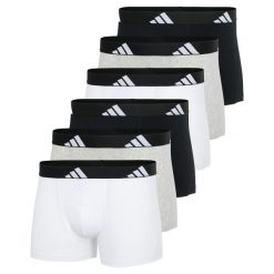 Bokserki Active Flex Cotton 6 pak. Szare bokserki męskie Adidas, bez wzorów, z bawełny. Za 338.00 zł.