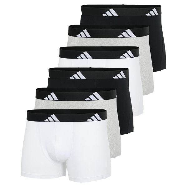 Bokserki Active Flex Cotton 6 pak. Szare bokserki męskie Adidas, bez wzorów, z bawełny. Za 320.00 zł.