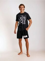 Bawełniana piżama dwuczęściowa Batman - wielobarwny. Piżamy męskie Sinsay, l, bez wzorów, z bawełny, bez kołnierzyka, bez ramiączek. Za 49.99 zł.