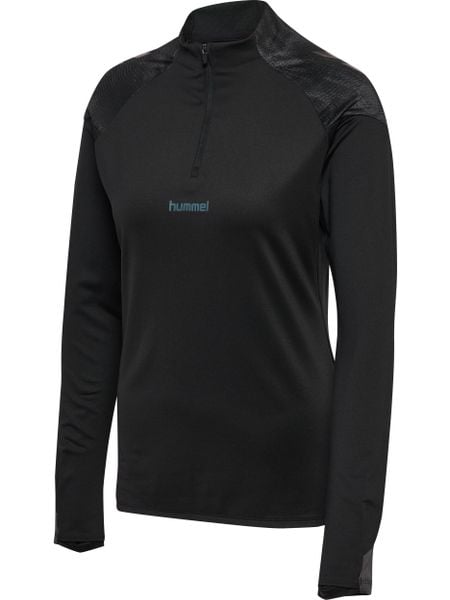Bluza damska Hummel Blaze26 Pro. Czarne bluzy damskie Hummel, xs, bez wzorów, z materiału, klasyczne, bez ramiączek, bez kaptura. Za 238.00 zł.