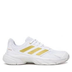Buty do tenisa adidas. Białe obuwie sportowe damskie Adidas, bez wzorów, bez zapięcia, tenisowe. Za 399.99 zł.