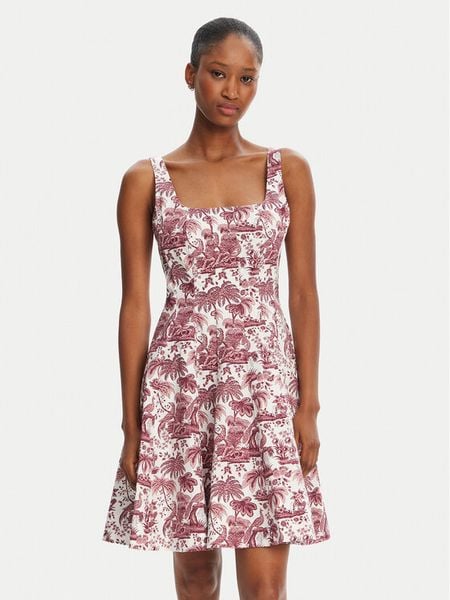 STAUD Sukienka letnia Wells R25R2222SP Różowy Regular Fit. Czerwone sukienki damskie STAUD, na lato, bez wzorów, z bawełny, bez kołnierzyka, bez ramiączek. Za 759.99 zł.