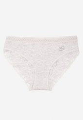 Jasnoszare Bawełniane Majtki Figi Ozdobione Koronką Talirella. Szare majtki damskie Born2be, z bawełny. Za 4.99 zł.