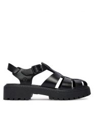 Timberland Sandały Stone Street TB0A5S65W021 Czarny. Czarne sandały damskie Timberland, bez wzorów, ze skóry, bez obcasa, na płaskiej podeszwie, bez zapięcia. Za 549.99 zł.