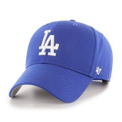 Czapka z daszkiem do baseballa Brand `47 Los Angeles Dodgers niebieska. Niebieskie czapki damskie 47 Brand, bez wzorów. Za 139.00 zł.
