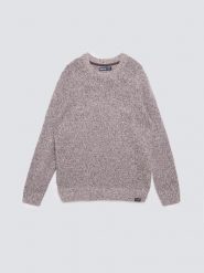 Sweter męski melanżowy brązowy Waltero 804. Brązowe swetry męskie BIG STAR, l, bez wzorów, z dzianiny, eleganckie, bez kołnierzyka, bez ramiączek. Za 249.99 zł.
