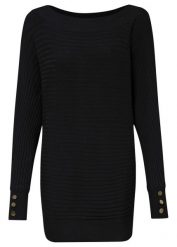 Cienki sweter z mieszanki wiskozy. Czarne swetry nierozpinane damskie bonprix, bez wzorów, z wiskozy, bez kołnierzyka, bez ramiączek. Za 112.99 zł.
