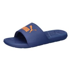 Klapki męskie Puma Cool Cat 2.0. Fioletowe klapki męskie Puma, bez wzorów, z materiału, bez zapięcia. Za 154.00 zł.