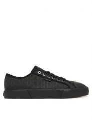 Calvin Klein Trampki Vulc Laceup Cv Aop HM0HM02122 Czarny. Czarne trampki męskie Calvin Klein, bez wzorów, z materiału, bez zapięcia. Za 359.99 zł.