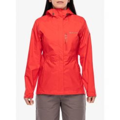 Kurtka przeciwdeszczowa damska Columbia Pouring Adventure III Jacket. Czerwone kurtki sportowe damskie Columbia, bez wzorów, bez ramiączek, bez kaptura, trekkingowe. Za 403.69 zł.
