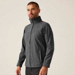 Męska kurtka softshell Uproar. Szare kurtki męskie Regatta, m, bez wzorów, z softshellu, bez kaptura, trekkingowe. Za 119.99 zł.