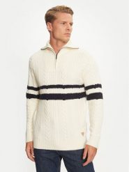 Guess Sweter M4BR12 Z3HA2 Écru Regular Fit. Swetry męskie Guess, m, z aplikacjami, z syntetyku, bez kołnierzyka, bez ramiączek. Za 269.99 zł.