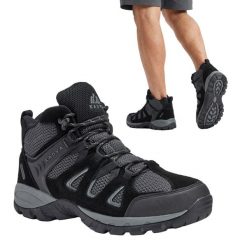 Buty trekkingowe męskie KADVA Traver Mid WP. Czarne trekkingi męskie KADVA, na jesień, z gumy, bez zapięcia. Za 209.99 zł.