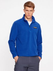 Napapijri Polar NP0A4HDV Niebieski Regular Fit. Niebieskie bluzy sportowe męskie Napapijri, m, bez wzorów, z polaru, bez kaptura. Za 239.99 zł.