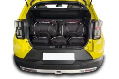Torby Do Bagażnika Fiat Grande Panda Mhev 2025+ 5Szt Kjust. Czarne torby podróżne damskie KJUST, bez wzorów, z kauczuku. Za 1,581.00 zł.
