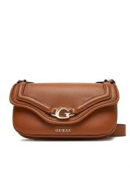 Guess Torebka Dea Mini HWBG79 93790 Brązowy. Brązowe listonoszki damskie Guess, z aplikacjami, ze skóry, bez dodatków. Za 439.99 zł.