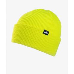 Czapka zimowa DZIK® żółta. Żółte czapki męskie DZIK, na zimę, bez wzorów, ze skóry. Za 139.99 zł.