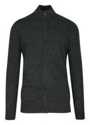 Sweter Grafitowy ze Stójką, Zapinany na Zamek, Ściągacze, Męski -BRAVE SOUL. Szare swetry męskie Brave Soul, m, bez wzorów, z poliamidu, eleganckie, bez kołnierzyka, bez ramiączek. Za 119.00 zł.
