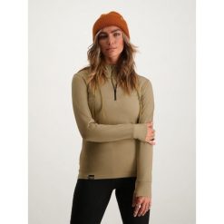 Bluza narciarska damska Poederbaas. Brązowe bielizna sportowa damska POEDERBAAS, bez wzorów, z elastanu. W wyprzedaży za 177.72 zł.