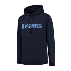 Bluza z kapturem K-Swiss Essentials. Niebieskie bluzy damskie K-SWISS, uniwersalny, bez wzorów, z materiału, sportowe, bez ramiączek, z kapturem. Za 239.50 zł.