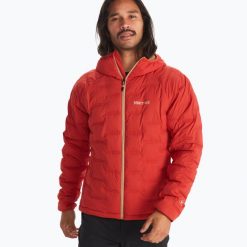 Kurtka puchowa męska Marmot Warmcube Active Novus. Czerwone kurtki męskie Marmot, m, bez wzorów, z puchu, sportowe, bez kaptura. Za 649.99 zł.