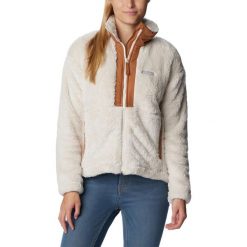Damski sweter polarowy Columbia Boundless Discovery Sherpa z pełnym zamkiem błys. Brązowe swetry nierozpinane damskie Columbia, xl, bez wzorów, z polaru, sportowe, bez kołnierzyka, bez ramiączek. Za 579.00 zł.