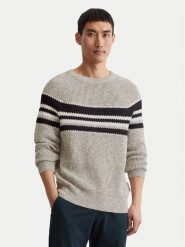 Marc O'Polo Sweter 428 5020 60332 Beżowy Regular Fit. Brązowe swetry męskie Marc O'Polo, m, bez wzorów, z bawełny, bez kołnierzyka, bez ramiączek. Za 319.99 zł.