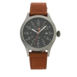 Zegarek Timex. Brązowe zegarki męskie Timex, bez wzorów. Za 309.99 zł.