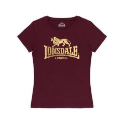 T-shirt damski Lonsdale Bantry. Czerwone koszulki sportowe damskie Lonsdale, bez wzorów, bez ramiączek, na fitness i siłownię. Za 191.00 zł.