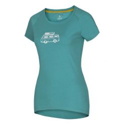 Koszulka damska Ocun Raglan T green. Zielone koszulki sportowe damskie Ocun, xl, bez wzorów, bez ramiączek, wspinaczkowe. Za 161.00 zł.
