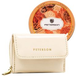 Portfel damski Peterson PTN 011-WEI-PUS kremowy. Białe portfele damskie Peterson. Za 74.00 zł.
