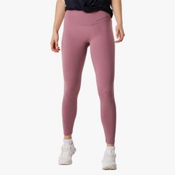 Długie legginsy treningowe damskie Swedemount Core Wrap szybkoschnące. Fioletowe bielizna sportowa damska SWEDEMOUNT, bez wzorów, z tkaniny. Za 125.00 zł.