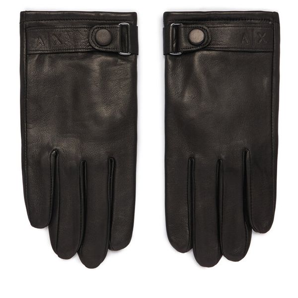 Rękawiczki Armani Exchange. Czarne rękawiczki męskie Armani Exchange, bez wzorów. Za 614.99 zł.