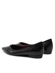 Tory Burch Baleriny Double T Buckle 160235 Czarny. Czarne balerinki damskie Tory Burch, bez wzorów, ze skóry, bez obcasa, bez zapięcia. Za 969.99 zł.