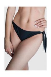 MOSCHINO SWIM Dół od bikini złote logo. Czarne bikini MOSCHINO, s, bez wzorów, z poliamidu. W wyprzedaży za 249.99 zł.