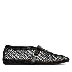 Baleriny Badura. Czarne balerinki damskie Badura, bez wzorów, bez obcasa, bez zapięcia. Za 229.99 zł.