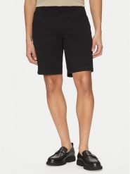 Calvin Klein Jeans Szorty materiałowe LV040EM618 Czarny Regular Fit. Czarne szorty męskie Calvin Klein Jeans, bez wzorów, z bawełny. Za 289.99 zł.