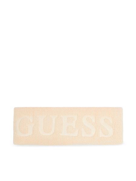 Guess Opaska materiałowa V5BZ06 Z3362 Beżowy. Brązowe rękawiczki damskie Guess, z aplikacjami, z materiału. Za 69.99 zł.