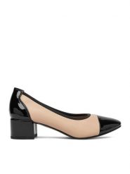 JENNY Czółenka CEO-WS24030-01 Beżowy. Brązowe czółenka damskie Jenny, bez wzorów, z materiału, bez obcasa, bez zapięcia. Za 119.99 zł.