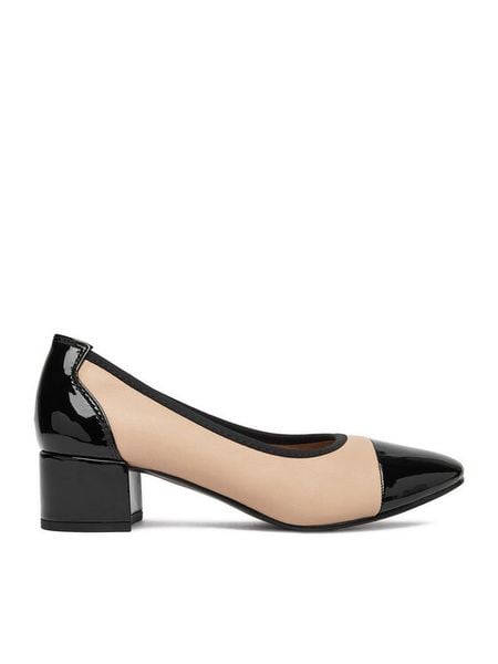 JENNY Czółenka CEO-WS24030-01 Beżowy. Brązowe czółenka damskie Jenny, bez wzorów, z materiału, bez obcasa, bez zapięcia. Za 119.99 zł.