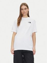 The North Face T-Shirt NF0A87NQFN41 Biały Oversize. Białe t-shirty damskie The North Face, s, bez wzorów, z bawełny, bez kołnierzyka, bez ramiączek. Za 109.99 zł.