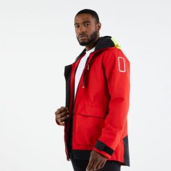 Kurtka żeglarska męska Tribord Sailing 500. Czerwone kurtki męskie Decathlon, m, bez wzorów, z materiału, sportowe, bez kaptura. Za 529.99 zł.