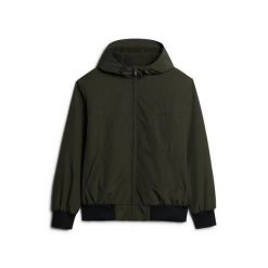 Kurtka bomber z kapturem z nylonu Superdry Surplus. Zielone kurtki męskie Superdry, xl, bez wzorów, z nylonu, klasyczne, z kapturem. Za 438.55 zł.
