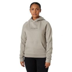 Bluza Damska Helly Hansen Core. Szare bluzy damskie Helly Hansen, bez wzorów, sportowe, bez ramiączek, bez kaptura. Za 339.00 zł.