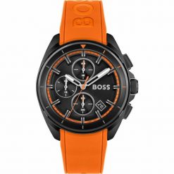 Zegarek Męski Hugo Boss 1513957. Czarne zegarki męskie Hugo Boss, bez wzorów, z gumy, ze stali. Za 722.39 zł.