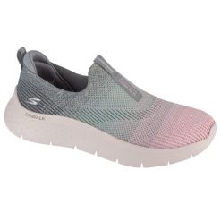 Buty sportowe Sneakersy damskie, Go Walk Flex - Cali Sunset. Czerwone obuwie sportowe damskie Skechers, bez wzorów, bez zapięcia, trekkingowe. Za 279.99 zł.