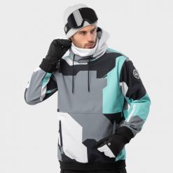 Kurtka snowboardowa męska W1 Ushuaia. Niebieskie kurtki męskie SIROKO, l, bez wzorów, z softshellu, bez kaptura, narciarskie. W wyprzedaży za 339.00 zł.