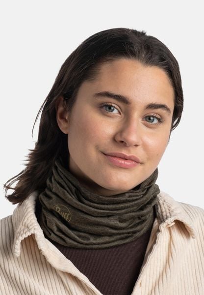 Chusta Buff Merino Wool Lightweight Solid Bark. Brązowe szaliki męskie Buff, bez wzorów, z materiału. Za 97.55 zł.